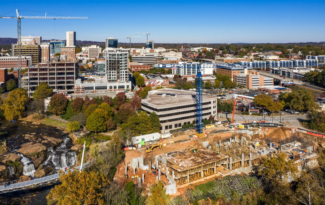 Construction site aerial documentation